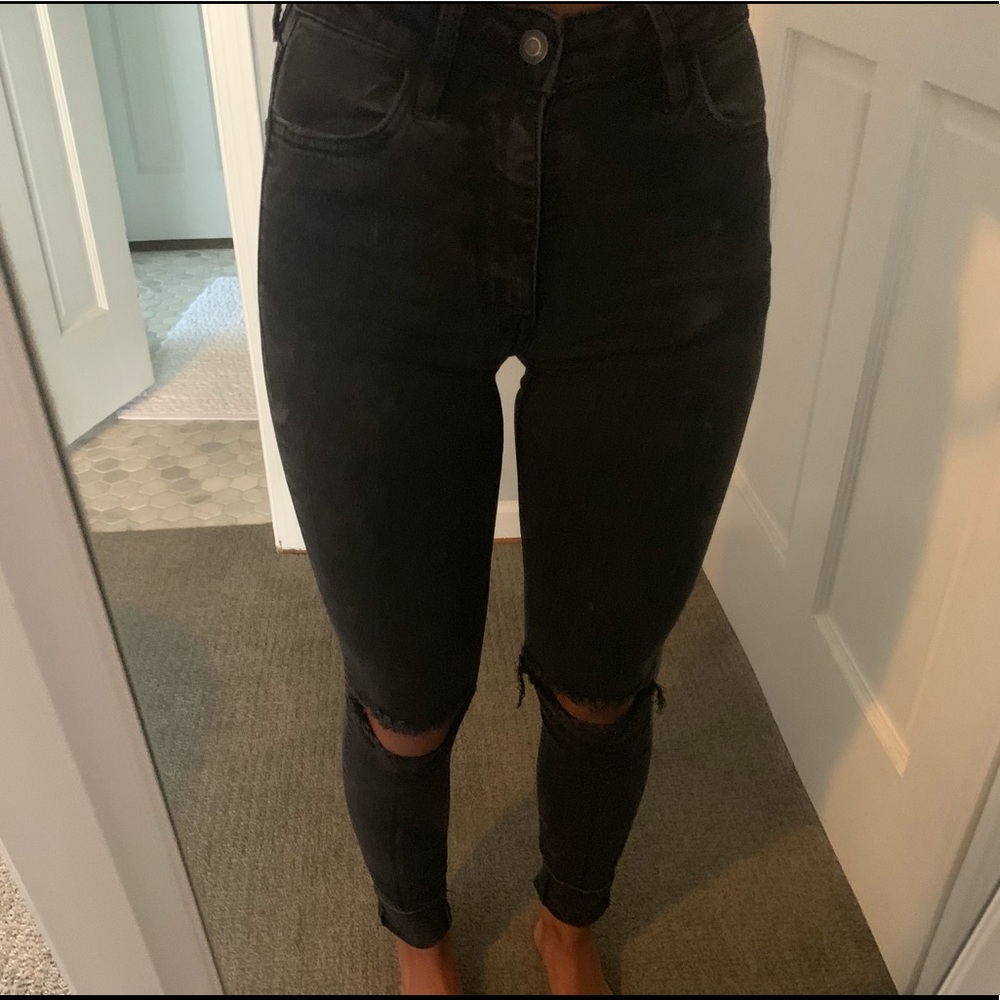 Black Ripped American Eagle Jeans